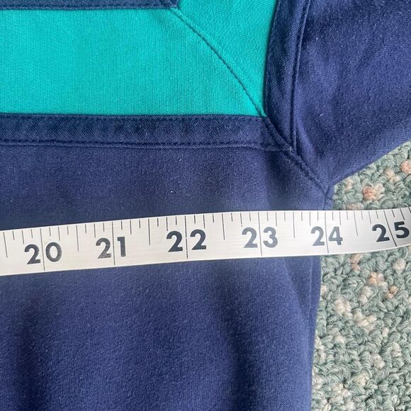 90s Idletime Striped Long Sleeve Rugby Men’s Polo Shirt with Front Button Pocket - Picture 5 of 7